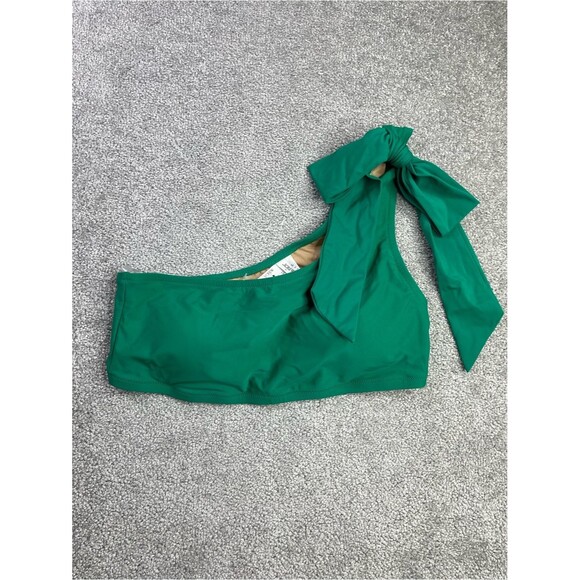 J. Crew Factory Other - J. Crew Factory One-Shoulder Bikini Top Women's Large Emerald Green Padded